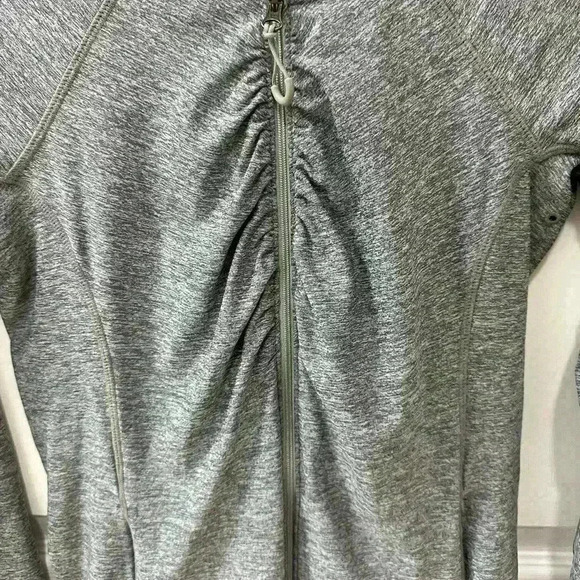 Athleta Heather Vitamin Sea Hooded Jacket Charcoal Grey Heather Ladies Small - Picture 5 of 7